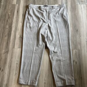 Ann Taylor Pants Womens Gray Herringbone Straight Leg Classic Curvy Fit Size 12